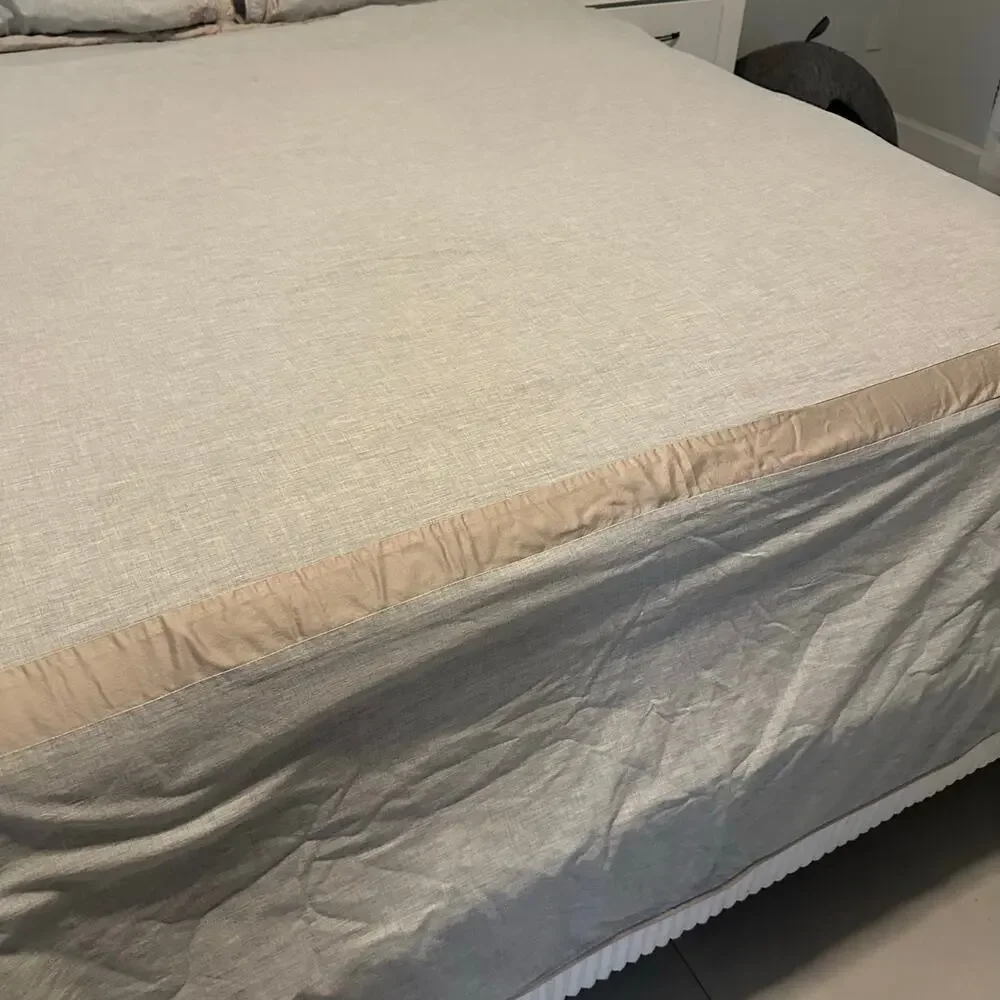 Lauren Ralph Lauren Sateen Cotton Taupe Duvet Cover King with Euro Shams